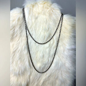 36” Sterling Silver 2mm Rope Chain